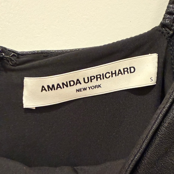 Amanda Uprichard Black Mini Dress with Puff Sleeves - Picture 6 of 11